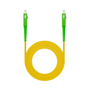 Nanocable Cable de Fibra Óptica SC/APC a SC/APC Monomodo Simplex LSZH, Amarillo, 2 m
