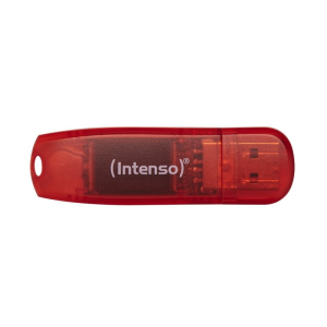 Intenso Rainbow Line 128GB USB A 2.0 Rojo, Transparente - Pendrive Intenso Rainbow Line 128GB USB A 2.0 Rojo, Transparente - Pendrive