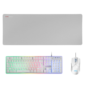 Mars Gaming MCPXWFR Teclado H-Mech FRGB Raton Ultraligero 10000DPI y Alfombrilla XXL Blanco Idioma Francés - Combo Mars Gaming MCPXWFR Teclado H-Mech FRGB Raton Ultraligero 10000DPI y Alfombrilla XXL Blanco Idioma Francés - Combo