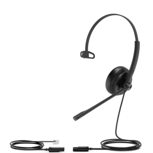Yealink YHS34 Lite Mono Auriculares Alámbrico Diadema Oficina/Centro de llamadas Negro