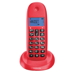 Motorola C1001 Teléfono DECT Identificador de llamadas Cereza