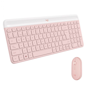 Logitech MK470 Slim Wireless Rosa - Combo