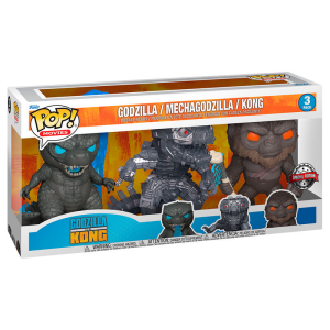 Blister 3 figuras POP Godzilla Vs Kong Exlcusive