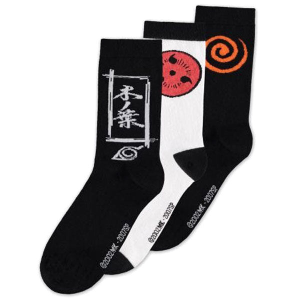 Pack 3 calcetines Sasuke Symbol Naruto Shippuden