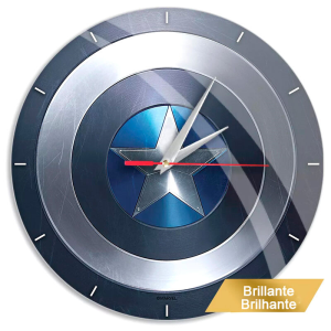 ERT Group Reloj de Pared Brillo Capitán América 001 Marvel Azul