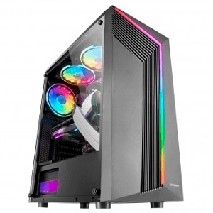 Mars Gaming MC-X7 ATX Frontal ARGB Ventana Lateral Completa Negro - Caja Ordenador