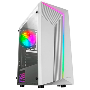 Mars Gaming MC-X7 Blanco ATX Frontal ARGB Ventana Lateral Completa - Caja Ordenador