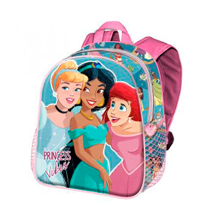 Mochila 3D Vibes Princesas Disney 31cm