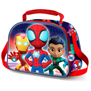 Bolsa portameriendas 3D Glow Spidey Spiderman Marvel doble