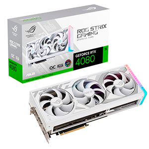 Asus ROG Strix GeForce RTX 4080 OC White 16GB GDDR6X - Tarjeta Grafica Gaming