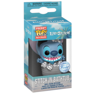 Llavero Pocket POP Disney Stitch in Bathtub Exclusive para Merchandising en GAME.es