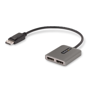 StarTech.com MST14DP122DP adaptador de cable de vídeo 0,3 m DisplayPort 2 x DVI Gris