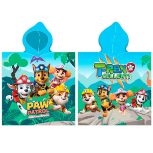 Poncho toalla T-Rex Cellent Patrulla Canina Paw Patrol microfibra