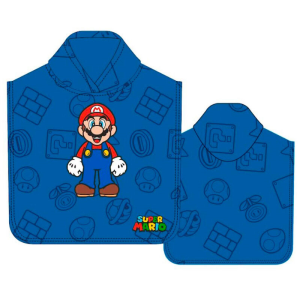 Poncho toalla Mario Super Mario Bros microfibra