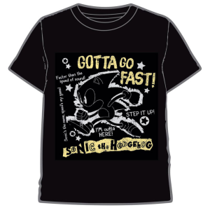 Camiseta Go Fast Sonic The Hedgehog adulto Camiseta Go Fast Sonic The Hedgehog adulto