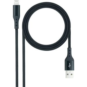 Nanocable Cable Lightning a USB 2.0, Lightning/M -USB A/M, Negro, 1 m