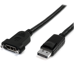 StarTech.com Cable de 91cm DisplayPort de Montaje en Panel - 4K x 2K - Cable DisplayPort 1.2 de Extensión de Vídeo Macho a Hembr