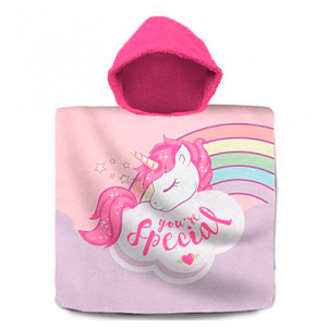 Poncho toalla Unicornio You Are Special algodon
