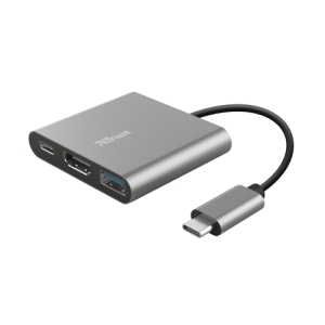 Trust Dalyx USB 3.2 Gen 1 (3.1 Gen 1) Type-C 5 Mbit/s Aluminio, Negro