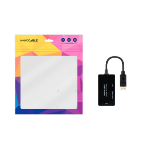 Nanocable Conversor DISPLAYPORT a HDMI/DVI/VGA, 20 cm, Negro Nanocable Conversor DISPLAYPORT a HDMI/DVI/VGA, 20 cm, Negro