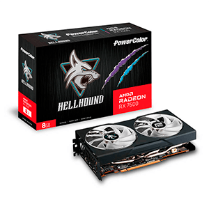 Powercolor RX 7600 HellhoundOC 8GB GDDR6 - Tarjeta Grafica Gaming