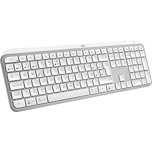 Logitech MX Keys S teclado RF Wireless + Bluetooth Aluminio, Blanco en GAME.es