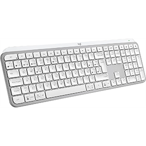 Logitech MX Keys S teclado RF Wireless + Bluetooth Aluminio, Blanco