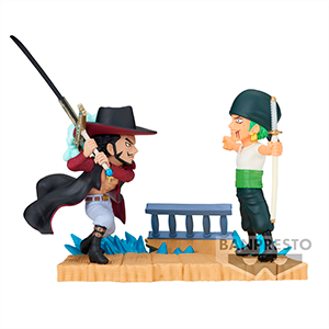Figura Roronoa Zoro VS Dracule Mihawk Log Stories One Piece 7cm