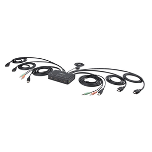 StarTech.com C2-DH46-UA2-CBL-KVM interruptor KVM Negro