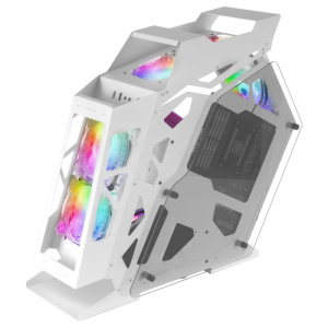 Mars Gaming MC61 Compacta Micro-ATX 4xVentilador 12cm ARGB Chroma Blanco - Caja Ordenador