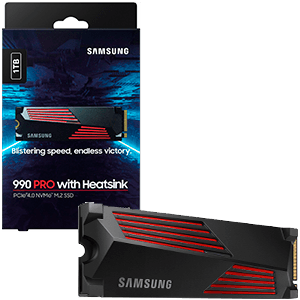 Samsung 990 Pro 1TB SSD M.2 1TB PCIe 4.0 V-NAND MLC NVMe - Con Disipador - Compatible Ps5 - Disco Duro