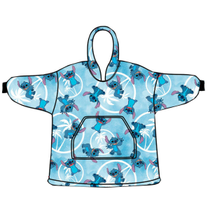 Bata sudadera oversize Stitch Disney coral infantil