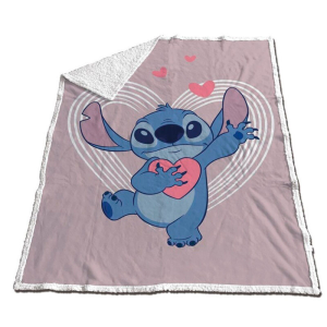 Manta coralina sherpa Stitch Disney