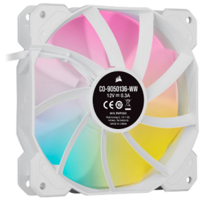 Corsair AR120 Slim Series AF120 iCUE ARGB Blanco - Ventilador Caja