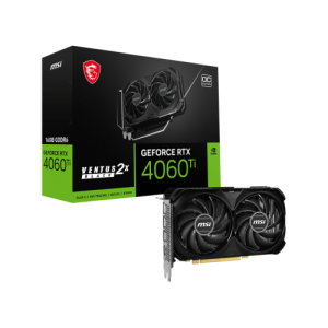 MSI GeForce RTX 4060 TI Ventus 2X Black 16GB GDDR6 - Tarjeta Grafica Gaming