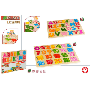 Puzzle madera Letras Numeros surtido para Merchandising en GAME.es