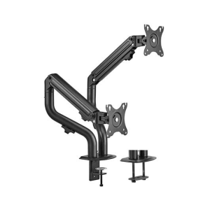 AISENS Soporte de Mesa ECO Contrapeso Giratorio e Inclinable para Monitor TV 8Kg 3 Pivotes 2 Brazos de 17 32 Negro