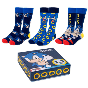 Set 3 calcetines Sonic the Hedgehog adulto en GAME.es