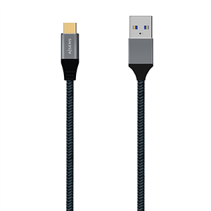 Aisens USB 3.1 Gen2 Aluminio 10Gbps 3A, Tipo USB-C/M-A/M, Gris, 2.0M - Cable