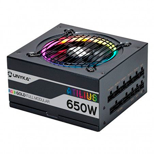 UNYKAch ATX Atilus RGB Black 650W 20+4 pin ATX Negro - Fuente Alimentacion para PC Hardware en GAME.es