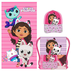 Set toalla saco gorra La Casa de Muñecas de Gabby Set toalla saco gorra La Casa de Muñecas de Gabby