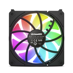 NOX Hummer NXHUMMERELINKBK sistema de refrigeración para ordenador Carcasa del ordenador Ventilador 12 cm Negro 1 pieza(s)