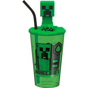 Vaso caña topper 3D Minecraft 500ml Vaso caña topper 3D Minecraft 500ml