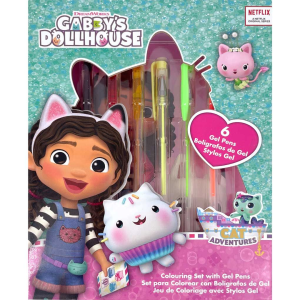 Blister cuaderno 6 boligrafos gel La Casa de Muñecas de Gabby