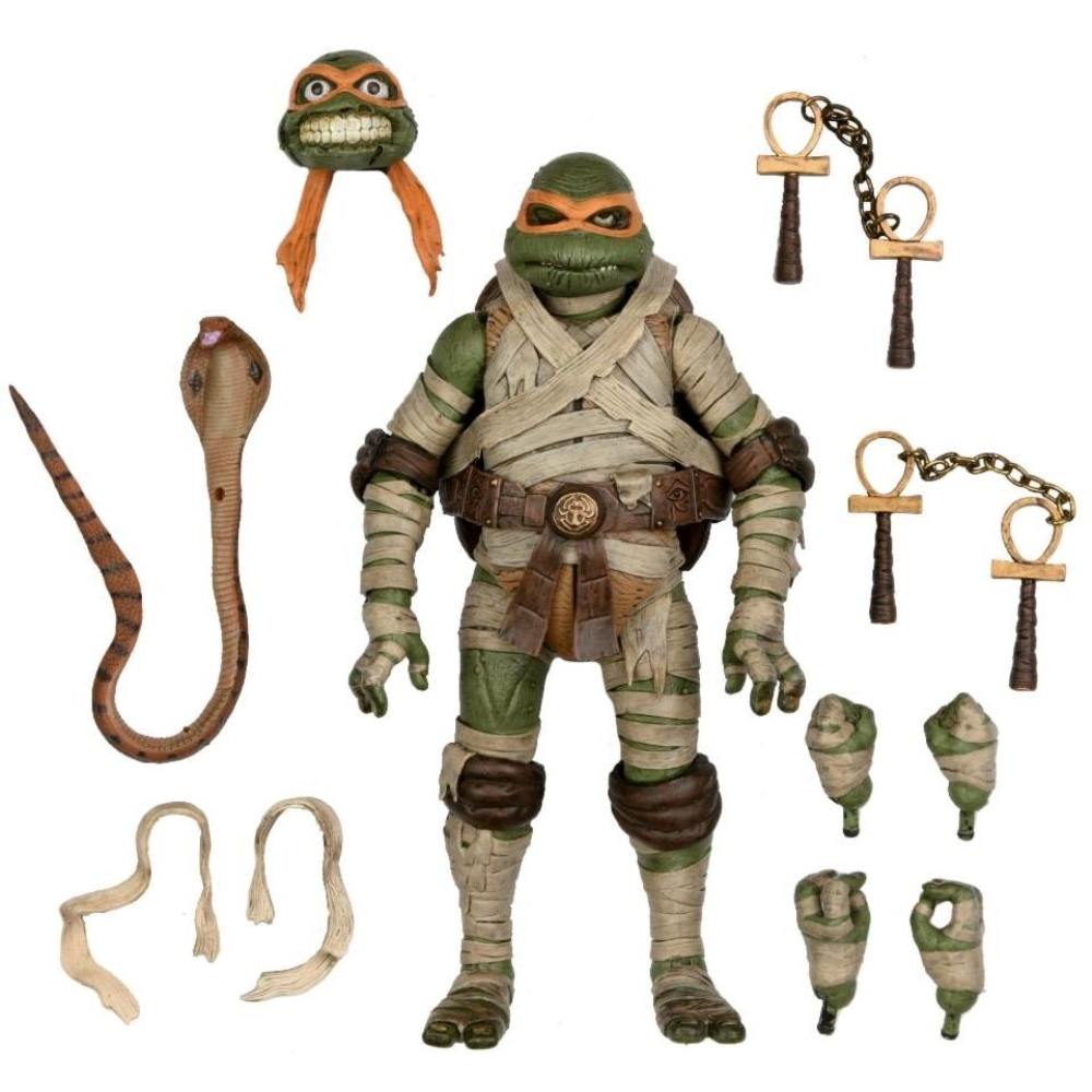 FIGURA ACCIoN MICHELANGELO COMO LA MOMIA 18CM