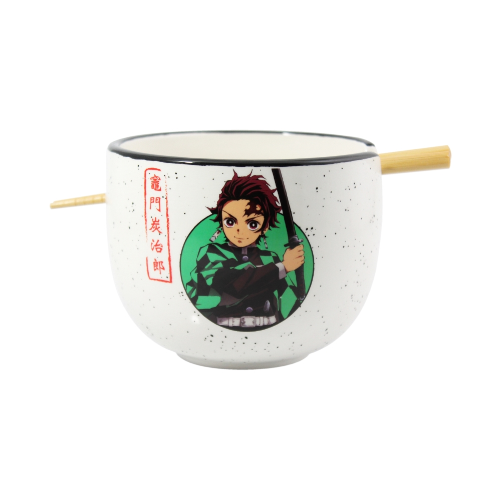 BOL RAMEN CON PALILLOS DEMON SLAYER TANJIRO 470ML