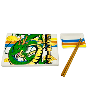 Set de ceramica con palillos para Sushi Dragon Ball Z  Shenron