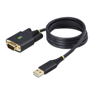StarTech.com Cable Adaptador USB a Serie de 1m - Serial - Retención COM - FTDI - Adaptador USB-A a DB9 RS232 - con Tornillos DB9