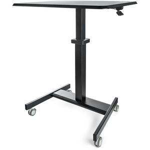 StarTech.com Escritorio Móvil de Pie - Carrito Mesa Portátil Ajustable de Pie Ergonómica con Ruedas - Estación de Trabajo Rodant