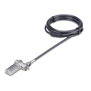 StarTech.com Cable de 2m Universal de Seguridad para Portátiles - Cable con Candado para Portátiles Compatible con Noble Wedge/N